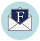 FIRST Canada "F" logo in envelope icon