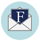 Logo « F » de FIRST Canada dans l'icône de l'enveloppe
