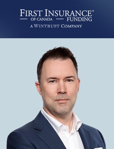 Ian McMahon Headshot in FIRST Insurance Funding of Canada poster 