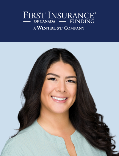 Jordan Aravena Headshot in FIRST Insurance Funding of Canada poster 