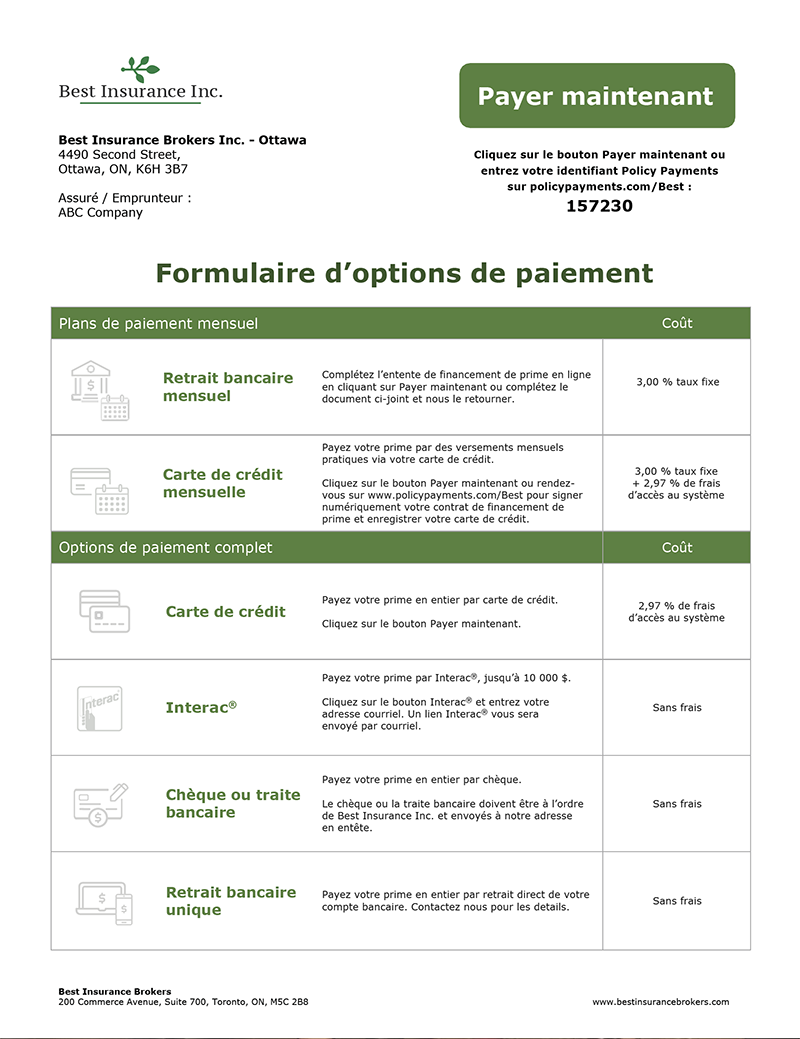 FIRST Canada Payment Options Form_FR