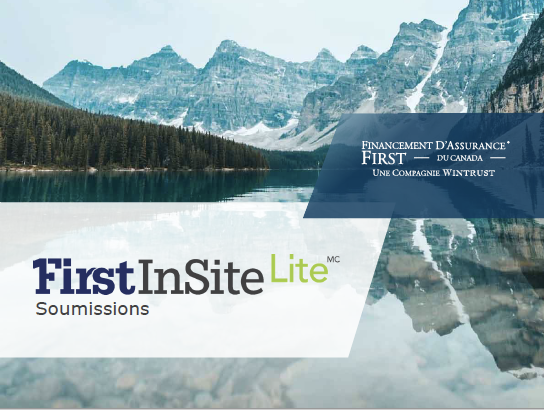 First InSite Lite Soumissions 