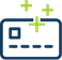 Credit card with stars icon