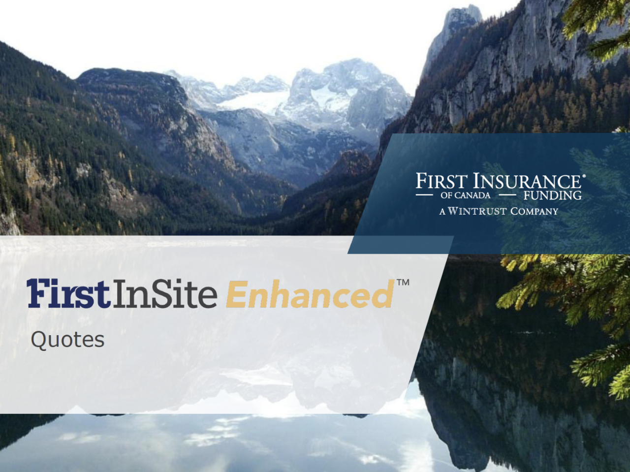 First InSite EnhancedTM Quote Banner