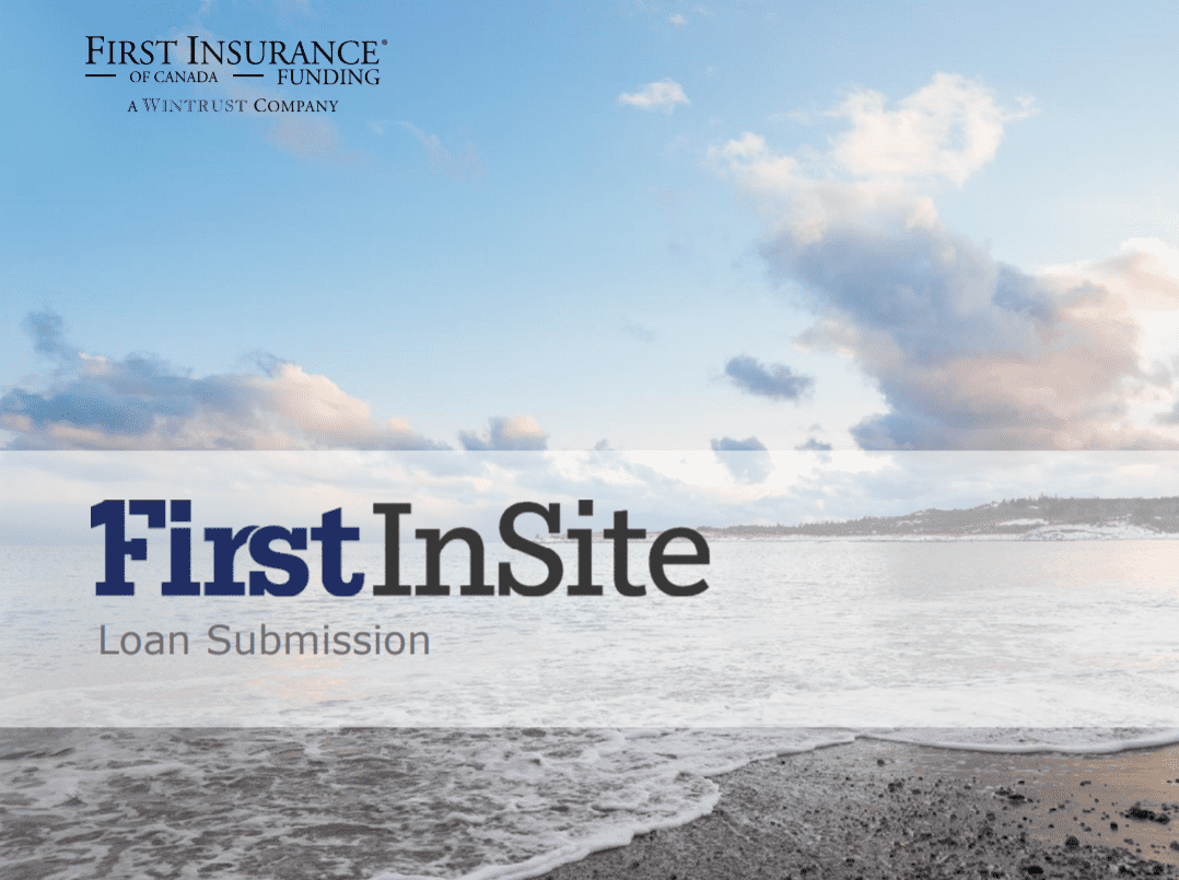First InSite Loan Submission banner