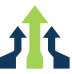 3 Arrows Pointing upwards 